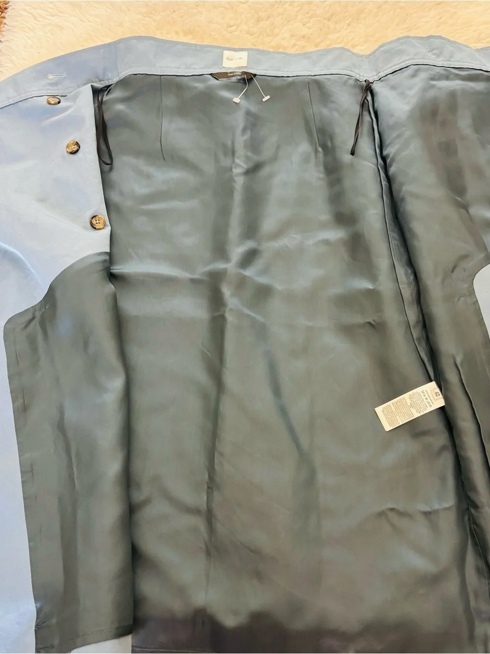 Paul Smith Overlaps Classic Blue Button-Front Skirt size EU 40